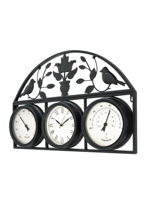 Charles Bentley Rutland Outdoor Triple Faced Wall Clock (H44cm x W66cm)