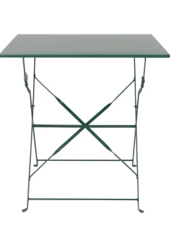 Charles Bentley Square Folding Metal Bistro Set Patio Garden Outdoor (2 Seater)