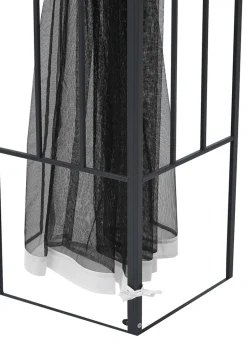 Charles Bentley Steel Art Cream Gazebo Party Tent With Fly Screen (H3m x L3m x W2.6m)