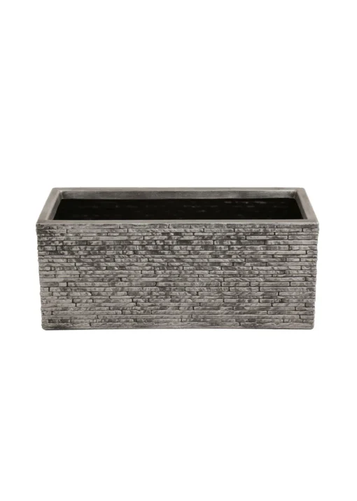 Charles Bentley Trough Slate Planter Plastic Plant Pot (H25cm x L60cm x W25.5cm)