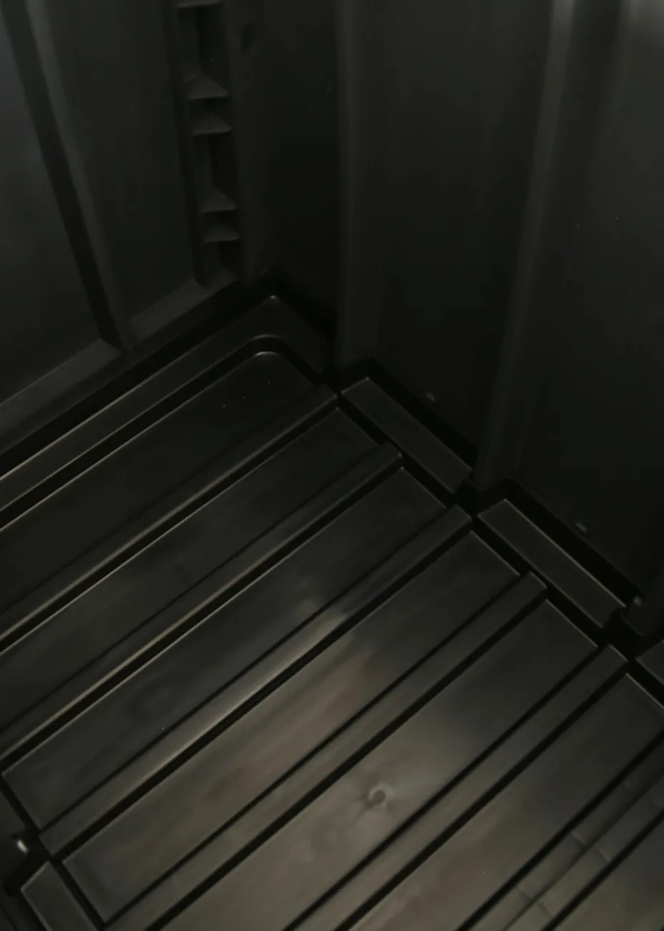 Charles Bentley Ward Plastic 322L Storage Box Black (H60cm x W115cm x D55cm)