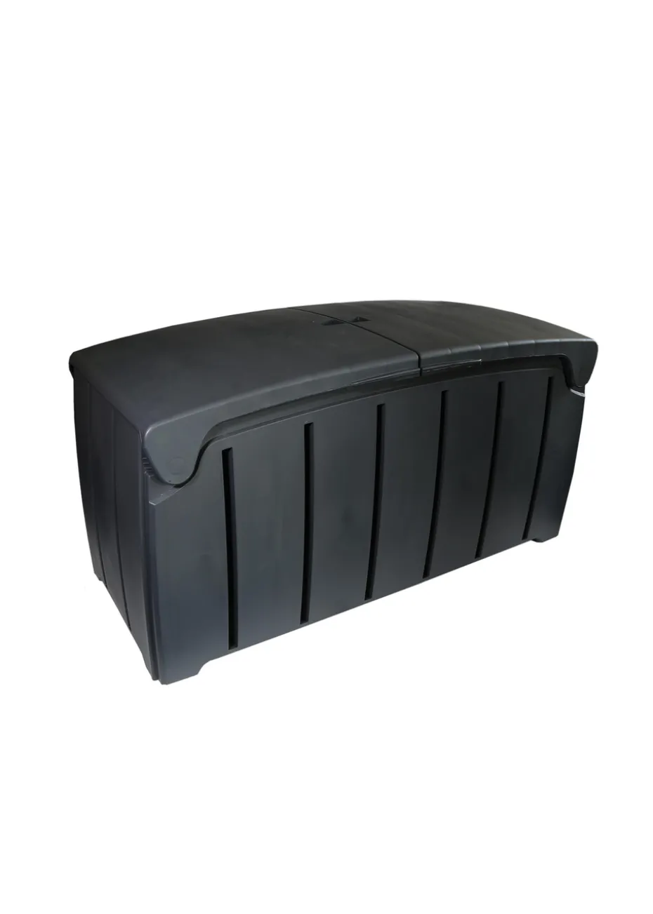 Charles Bentley Ward Plastic 322L Storage Box Black (H60cm x W115cm x D55cm)