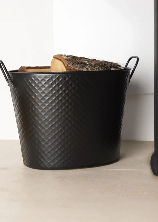Charles Bentley Willow Large Fireside Log Bucket
