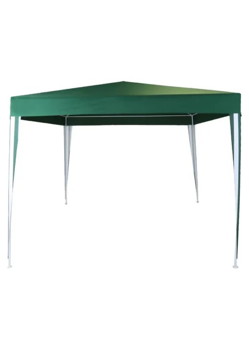 Charles Bentley 3x3m Polyester Gazebo Green Stripe Showerproof