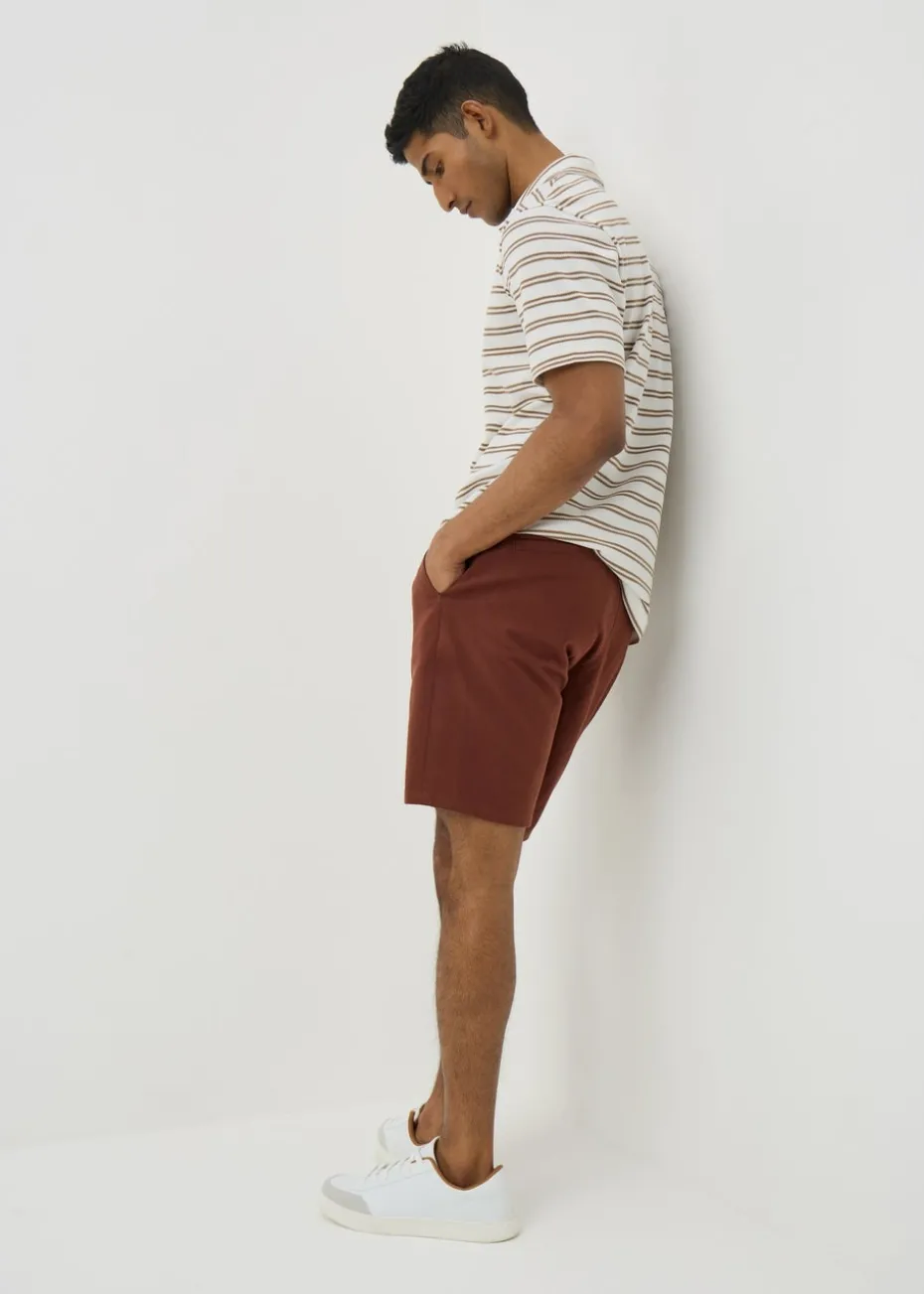 Chocolate Straight Fit Chino Shorts
