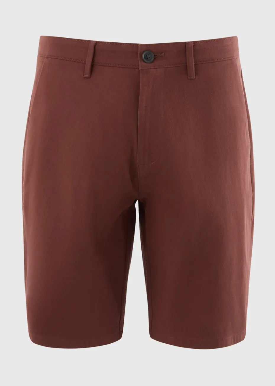 Chocolate Straight Fit Chino Shorts