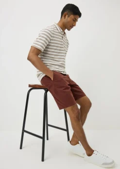 Chocolate Straight Fit Chino Shorts