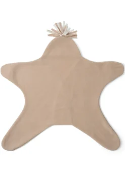 Clair de Lune Star Fleece Beige Wrap Blanket