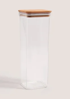 Clear Extra Tall Square Wood Food Storage