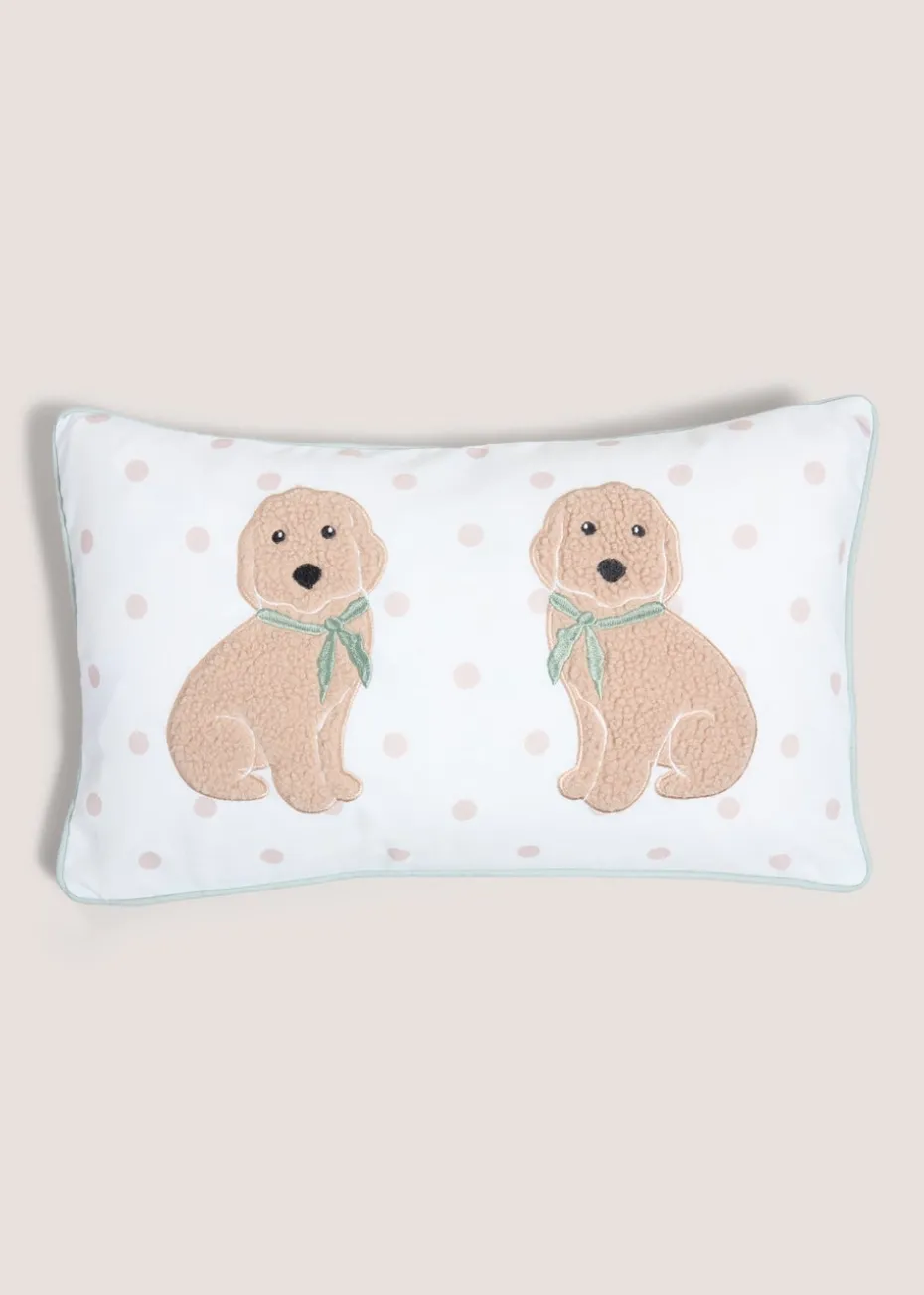 Cockapoo Boucle Embroidered Cushion