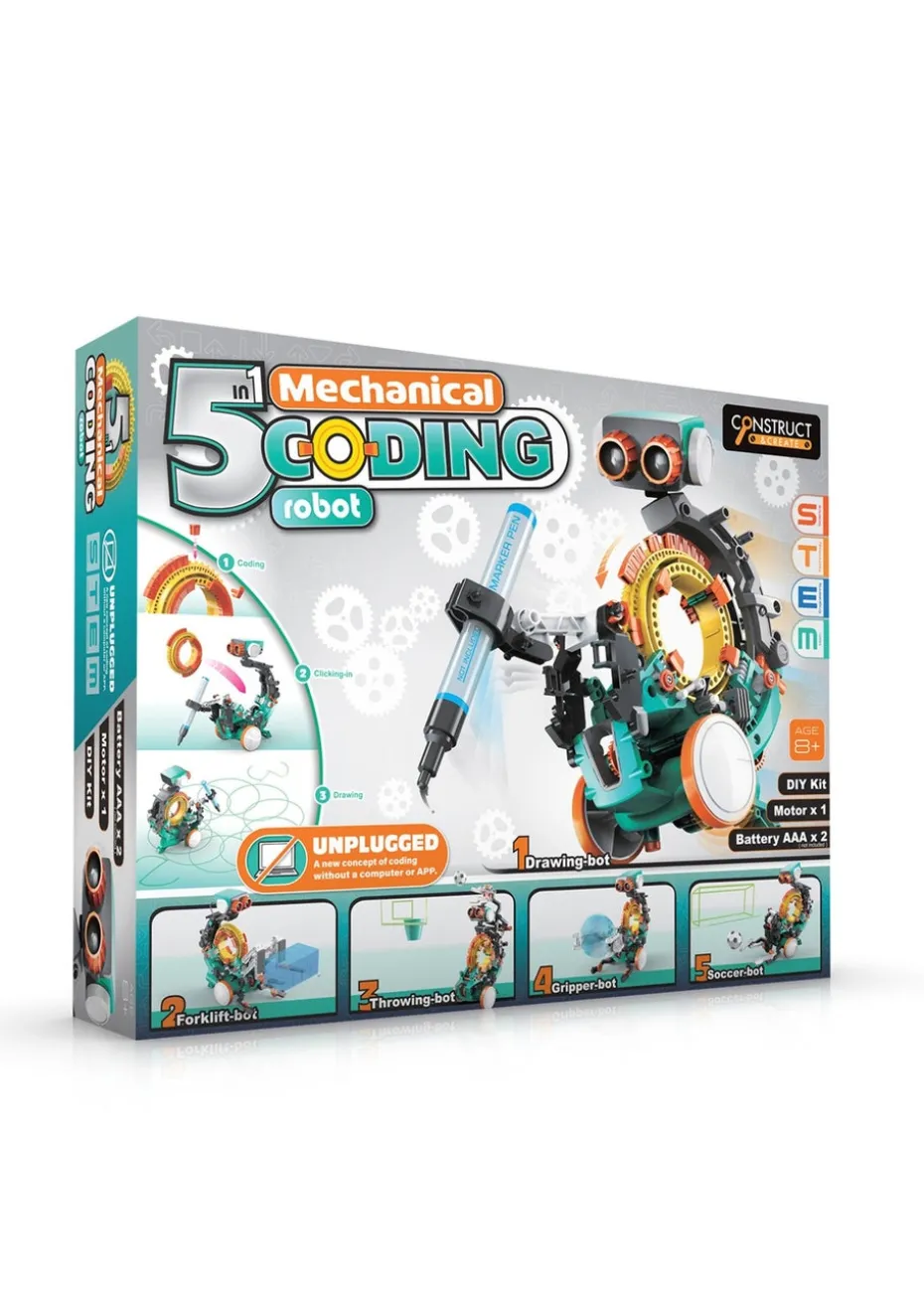 Construct & Create Multi 5 in 1 Mechanical Coding Robot