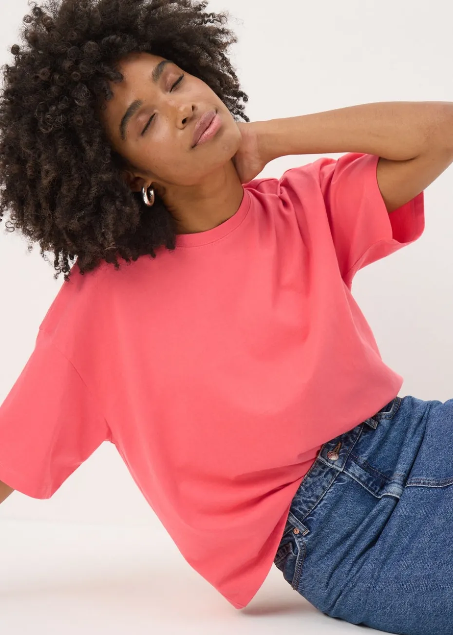 Coral Boxy Short Sleeve T-Shirt