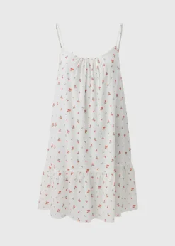 Coral Ditsy Floral Cami Mini Dress