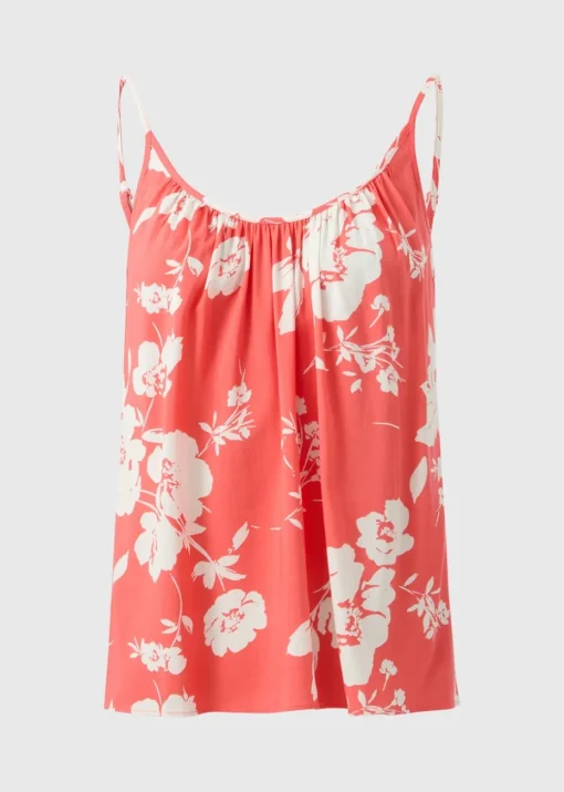 Coral Floral Cami Top