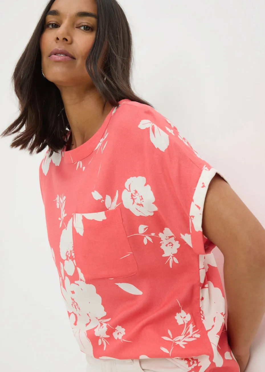 Coral Floral Pocket Box Top