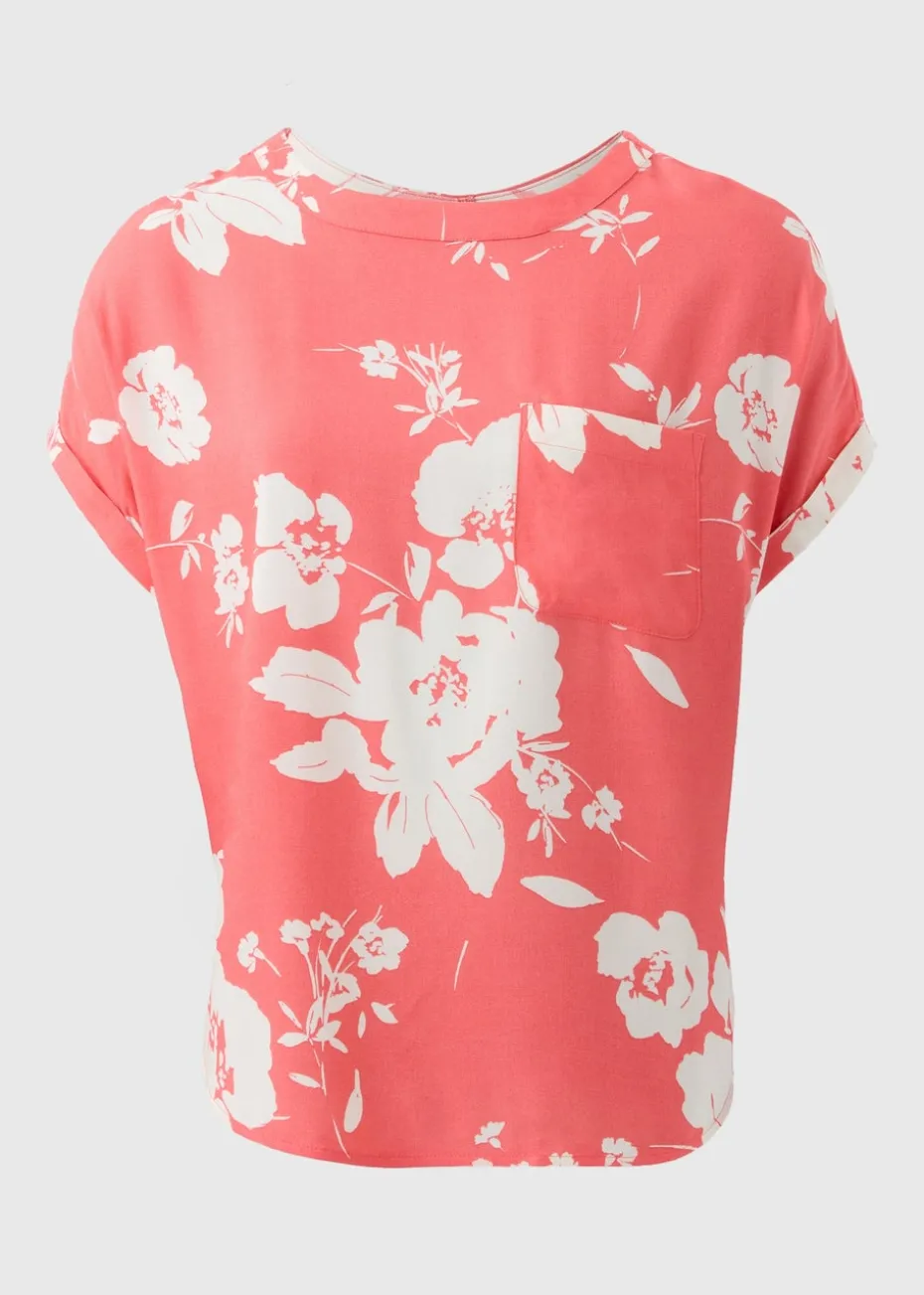 Coral Floral Pocket Box Top