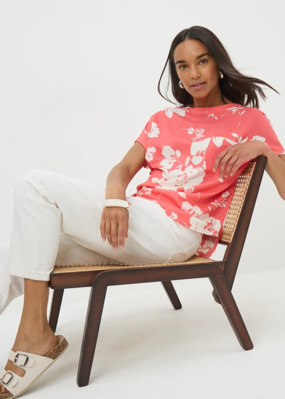 Coral Floral Pocket Box Top