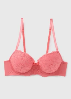 Coral Lace Detail Full Bra
