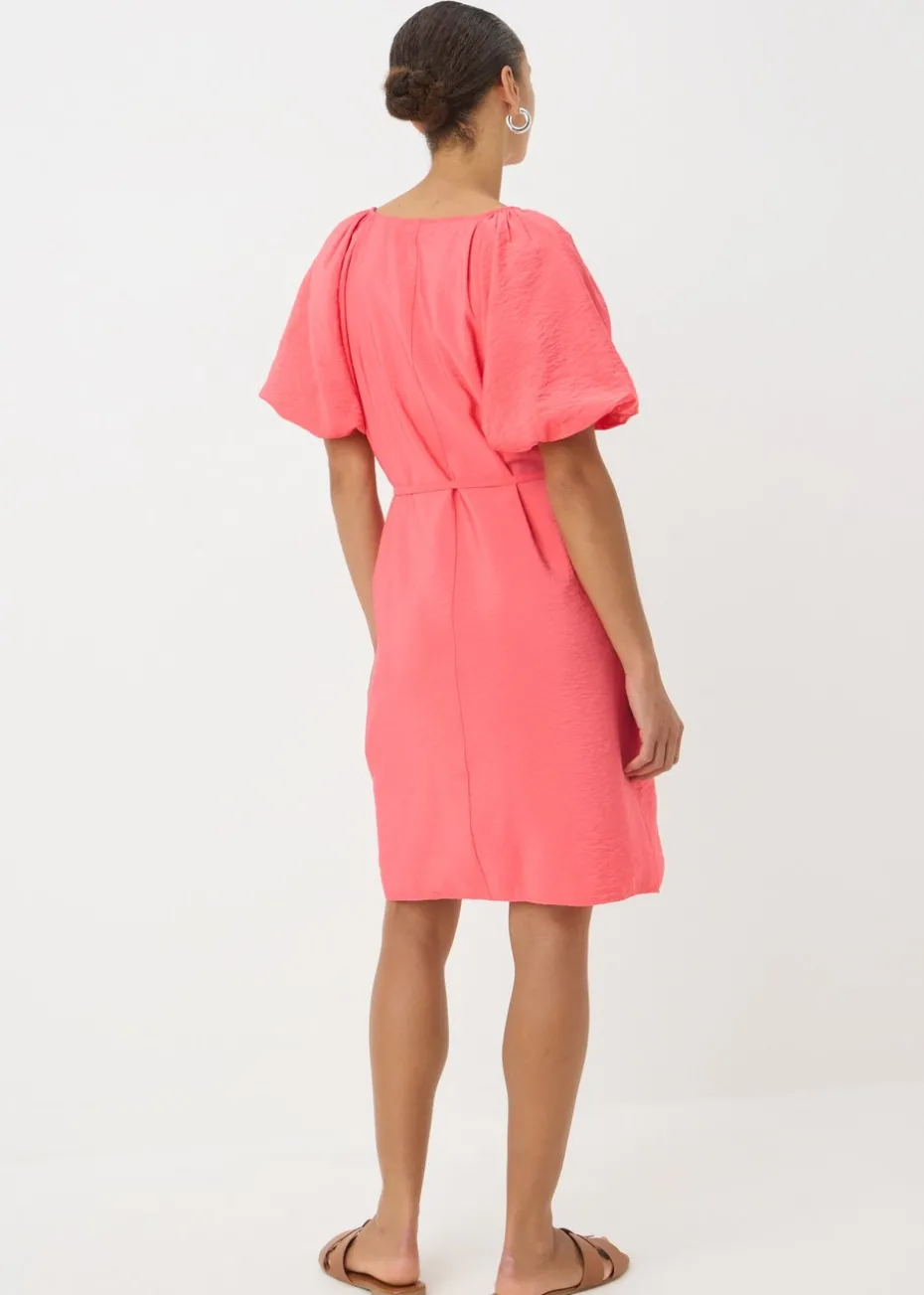 Coral Tie Belt Mini Dress