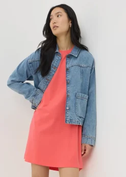 Coral T-Shirt Dress