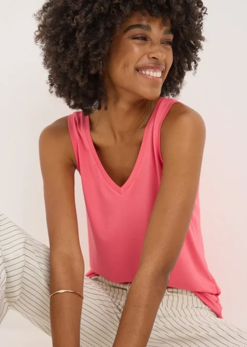 Coral V Neck Vest