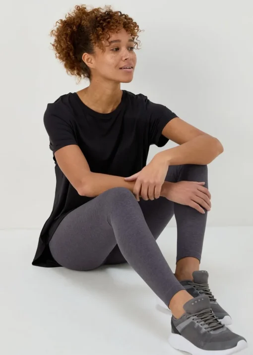 Cotton Legging in Charcoal