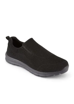 Cotton Traders Black Memorylite Slip On Shoes
