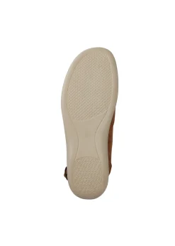 Cotton Traders Chestnut Flexisole Patchwork Peep Toe Sandals