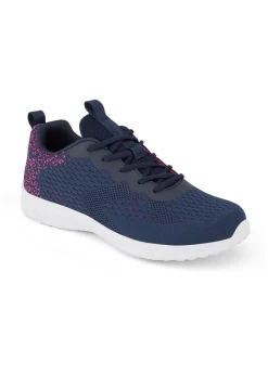 Cotton Traders Dark Blue Memorylite Lace Up Trainers