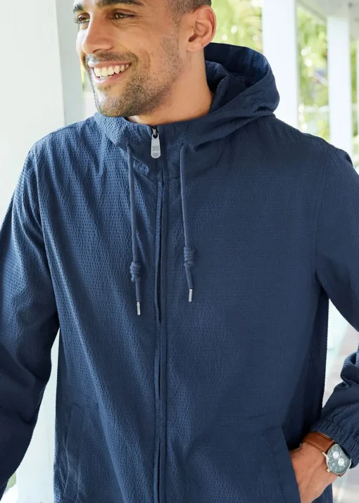Cotton Traders Dark Blue Seersucker Jacket