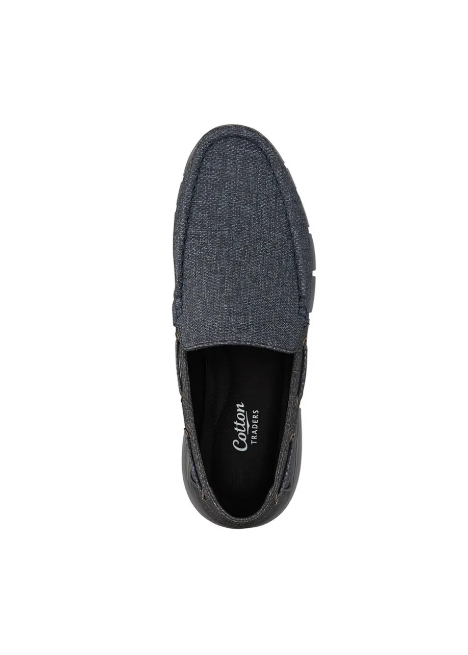 Cotton Traders Dark Blue Lightweight Slip On Shoes