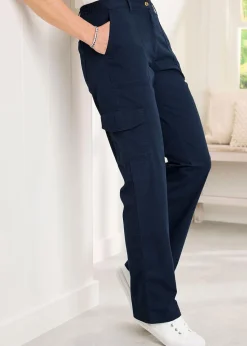 Cotton Traders Dark Blue Cargo Trousers
