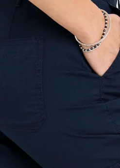Cotton Traders Dark Blue Cargo Trousers