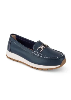 Cotton Traders Dark Blue Leather Loafers
