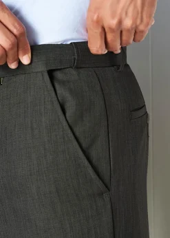 Cotton Traders Dark Green Flat Front Supreme Easy-Care Trousers