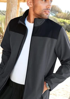 Cotton Traders Dark Grey Showerproof Fleece-Lined Jacket