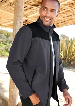 Cotton Traders Dark Grey Showerproof Fleece-Lined Jacket