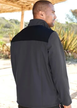 Cotton Traders Dark Grey Showerproof Fleece-Lined Jacket