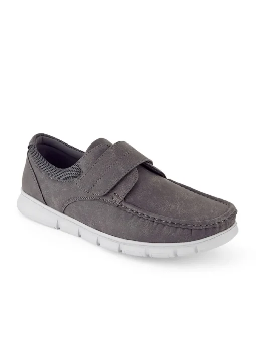 Cotton Traders Dark Grey Lightweight Adjustable Shoes