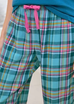 Cotton Traders Deep Aqua Cotton-Rich Pyjamas Set