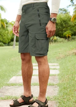 Cotton Traders Forest Green Quick Dry Stretch Action Shorts