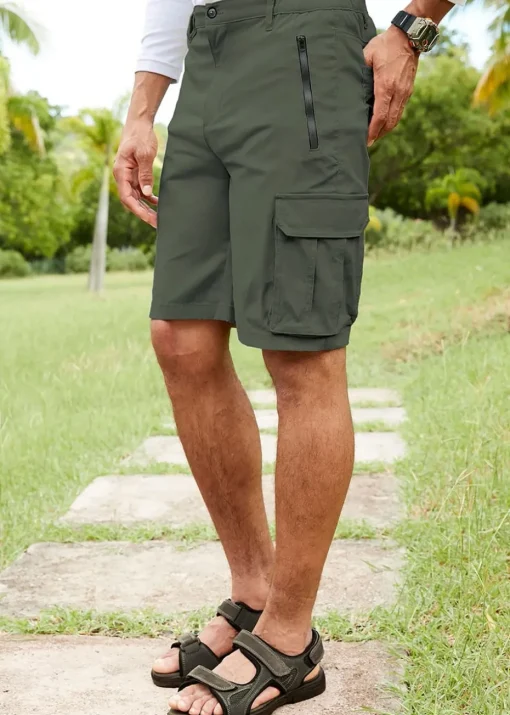 Cotton Traders Forest Green Quick Dry Stretch Action Shorts