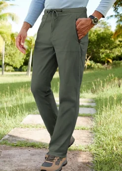 Cotton Traders Forest Green Quick Dry Stretch Leisure Trousers