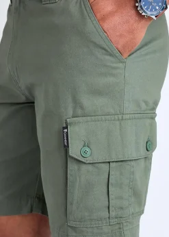 Cotton Traders Green Guinness Cargo Shorts