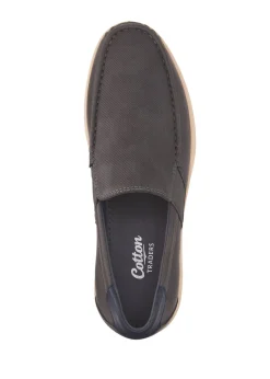 Cotton Traders Grey Slip-On Elasticated Boat Shoes