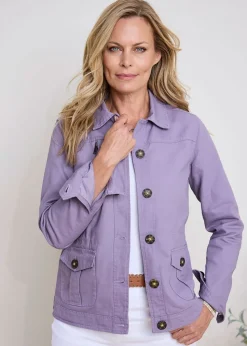 Cotton Traders Heather Cotton Cargo Jacket with Pockets