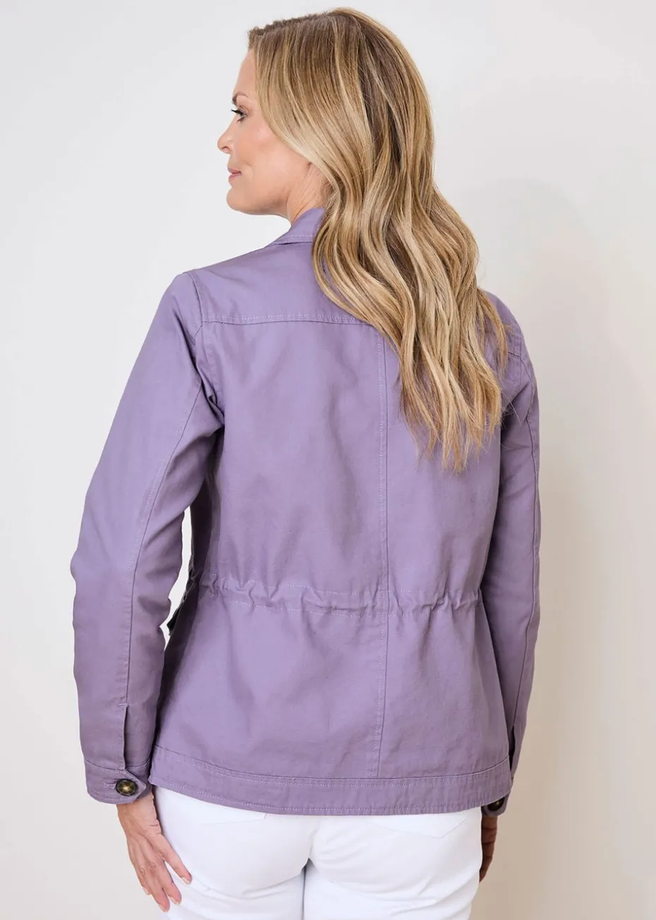 Cotton Traders Heather Cotton Cargo Jacket with Pockets