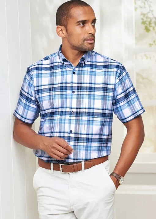 Cotton Traders Iris Short Sleeve Patterned Oxford Shirt