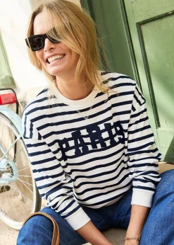 Cotton Traders Ivory Printed Sweatshirt