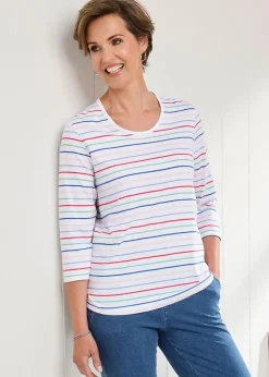 Cotton Traders Ivory Print T-Shirt